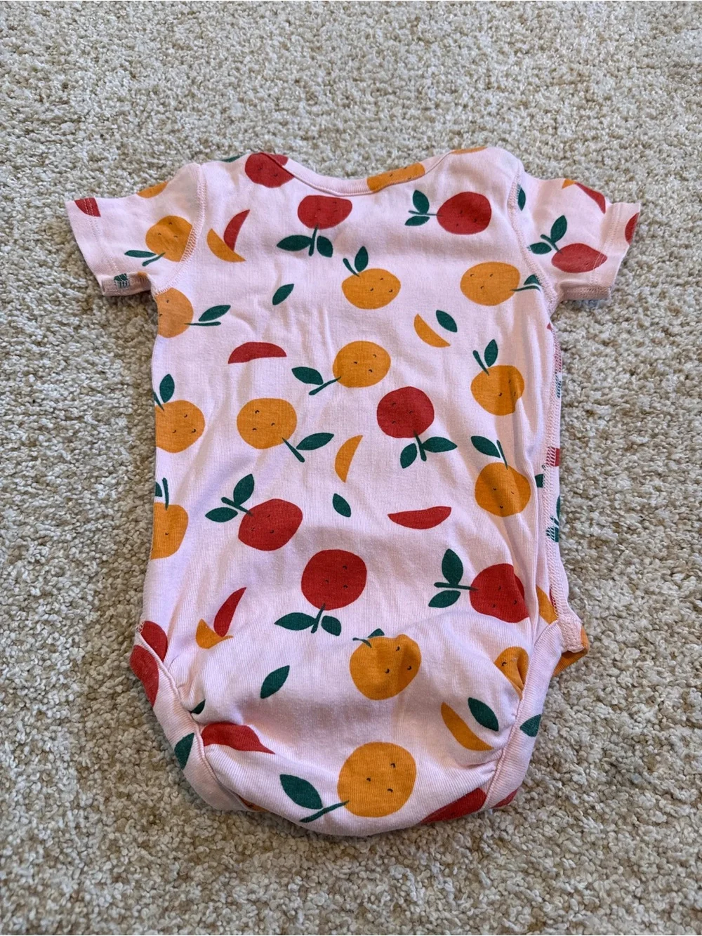 Hanna Andersson Pink Citrus Fruit Short-Sleeve Bodysuit